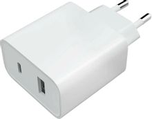 Изображение товара Сетевое зарядное устройство Xiaomi Mi 33w Wall Charger,  USB-A,  USB-C, 33Вт, 3A, белый [bhr4996gl]