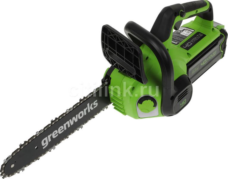 Цепная пила GREENWORKS G40CS30K2,  аккумуляторная,  40В,  4Ач,  с одним аккумулятором [2007807ub]