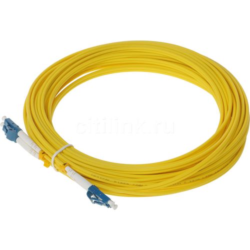 Патч-корд EXEGATE FC-D-9-LC-LC-10M-LSZH 10м, многожильный, желтый