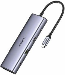 Хаб (разветвитель) UGREEN CM498, серый