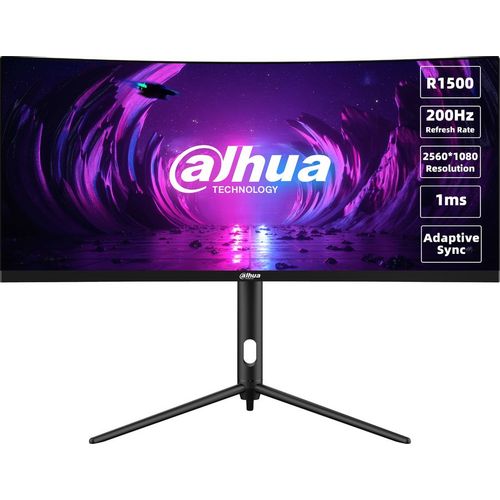 30" Монитор Dahua DHI-LM30-E330CA, 2560x1080, VA, 200Гц, 2хHDMI, 2хDP, изогнутый, черный