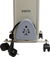 Масляный радиатор OASIS US-10, с терморегулятором, 5 секций, 3 режима, серый