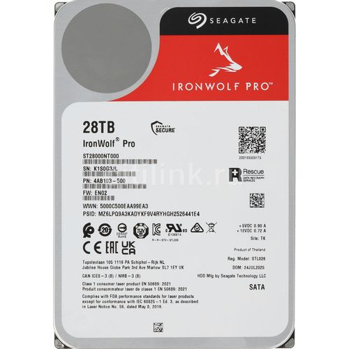 28ТБ Жесткий диск Seagate Ironwolf Pro ST28000NT000, SATA III