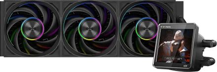 Система водяного охлаждения PCCOOLER DT360 Display,  LCD, 4-pin,  ARGB,  120мм,  черный,  retail [dt360-bkawxy-gl]