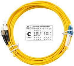 Патч-корд CABEUS 2 9/125 OS2 5м LSZH желтый