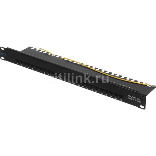 Патч-панель Lanmaster (TWT-PP25TEL45) 19" 1U 25xRJ-12 UTP