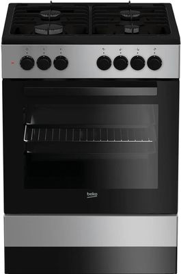 Газовая плита Beko FSM62120DS,  электрическая духовка,  стеклянная крышка,  сталь, серебристый [7786188614]