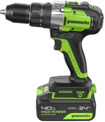 Ударная дрель-шуруповерт GREENWORKS GD24DD60, 4Ач