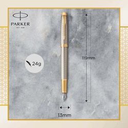 Ручка перьевая Parker IM Premium F323 Grey GT коробка подарочная
