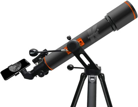 Телескоп LEVENHUK Nova Plus рефрактор d90мм fl660мм 180x серый, оранжевый [86566]