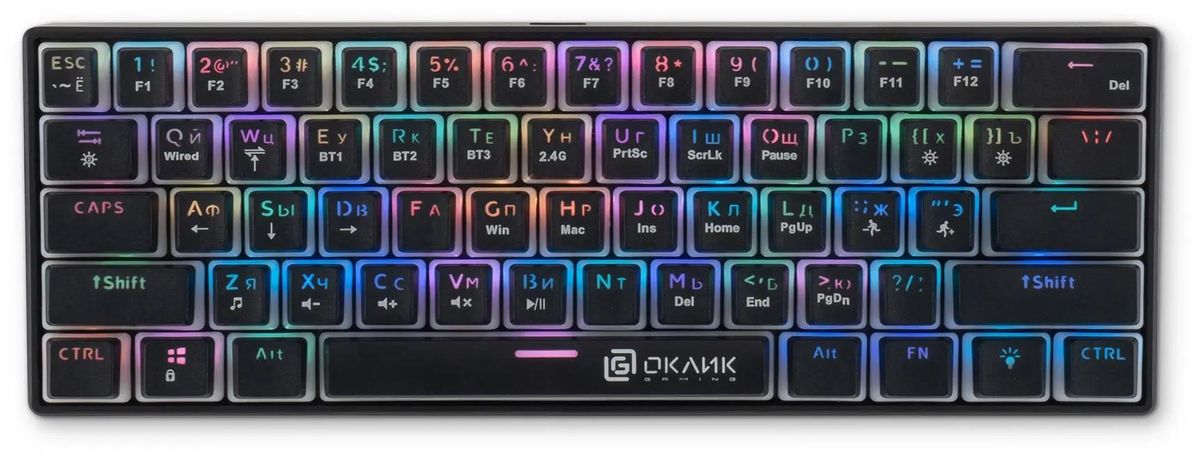 Клавиатура Oklick K763W, черный