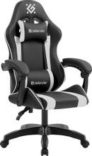 Изображение товара Кресло игровое Defender Legas, экокожа, до 110кг, черно-белый