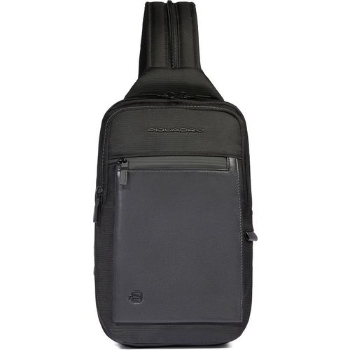 Рюкзак слинг Piquadro Orion CA6625S136/N черный ткань переработанная