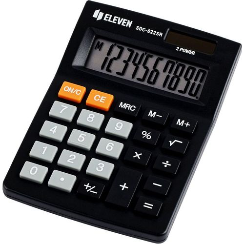 Калькулятор ELEVEN SDC-022SR, 10-разрядный, черный
