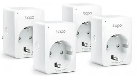 Умная розетка TP-LINK TAPO P100(4-PACK), EU VDE, Wi-Fi, белый