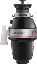 Измельчитель пищевых отходов MEFERI Power MFD380 PUSH 380Вт черный /серебристый