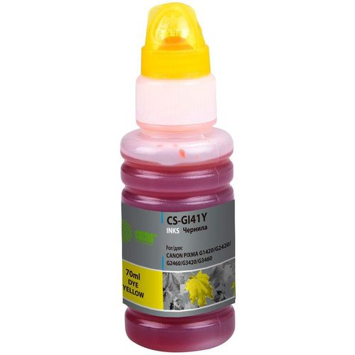 Чернила Cactus CS-GI41Y GI-41 Y, для Canon, 70мл, желтый