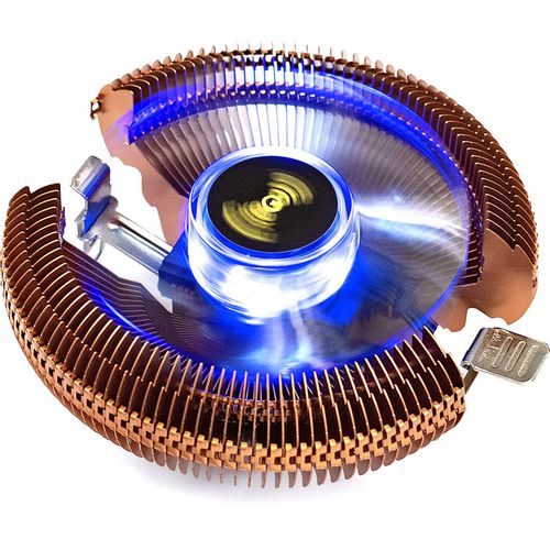 Устройство охлаждения (кулер) EXEGATE EE91-Cu.Blue, 3-pin, одноцветная, 90мм, retail [ex286153rus]