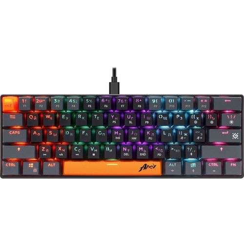 Клавиатура Defender Apex GK-002, проводная, USB, механическая, серый [45003]