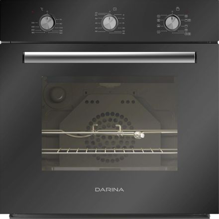 Духовой шкаф электрический Darina 1V5 BDE 111 705 B, 50л, дверца с 2 стеклами, черный/стекло черное