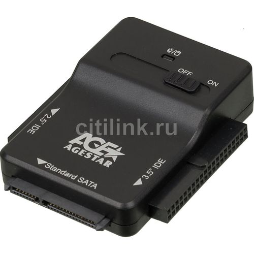 Адаптер-переходник AgeStar 3FBCP1, для 2.5" и 3.5" дисков, черный