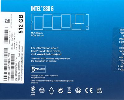 SSD Intel 660P SSDPEKNW512G8X1 512 M.2 2280 PCIe