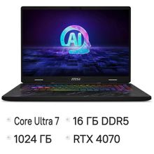 Изображение товара Игровой ноутбук MSI Pulse 16 AI C1VGKG-018RU, 16", i7 16ГБ SSD RTX 4070 Windows