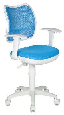 Кресло детское Бюрократ CH-W797, на колесиках, сетка/ткань, голубой [ch-w797/lb/tw-55]