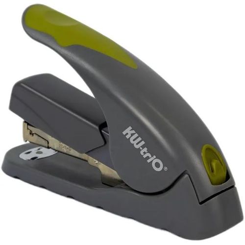 Степлер KW-Trio Soft-Touch 40 листов, 100 скоб, серый и зеленый [5618gr/green]