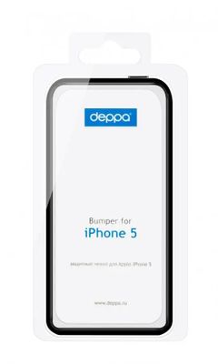 Бампер Deppa для Apple iPhone 5, черный [63115](Б/У)