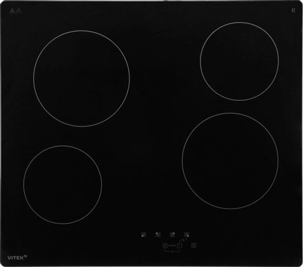 Электрическая варочная поверхность Vitek VHE6410, конфорок: 4 шт., стеклокерамика, независимая, черный