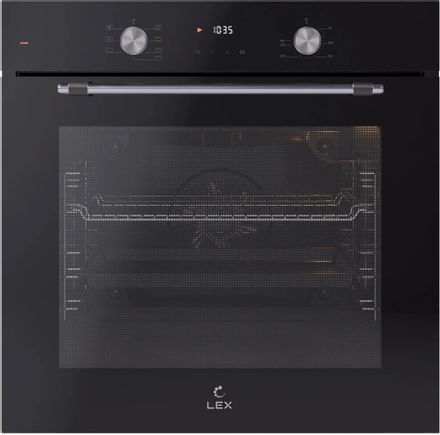 Духовой шкаф электрический LEX EDP 671 BL MAX, 78л, дверца с 2 стеклами, черный