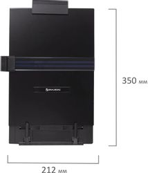 Подставка для книг BRAUBERG 237447, Офис, прямоугольная, 30x360x244мм, пластик/металл, черный, картонная коробка