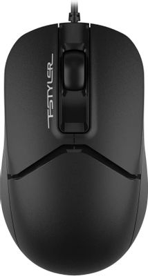 Мышь A4TECH Fstyler FM12T, оптическая, проводная, USB, черный [fm12t black]