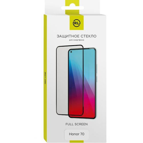 Защитное стекло для экрана Redline для Honor 70 1 шт, с аппликатором для разглаживания, прозрачный [ут000033124]