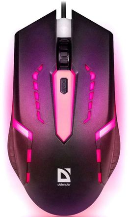 Мышь проводная Defender Hit MB-601, игровая, оптическая, USB, 1200dpi, черный [52601]