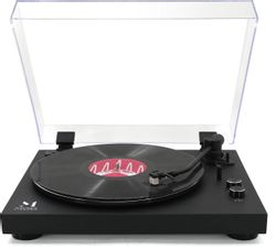 Виниловый проигрыватель MUSIC PUBLIC KINGDOM TT33AT, ручной, черный