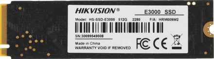 512ГБ SSD накопитель Hikvision E3000 HS-SSD-E3000/512G Hiksemi M.2 2280, PCIe 3.0 x4, NVMe, M.2