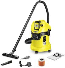 Изображение товара Строительный пылесос Karcher WD 3 Battery Set *EU-II,  аккумуляторный,  желтый [1.629-911.0]