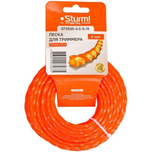 Леска для триммеров STURM! GT3535, 4мм, 15м [gt3535-4.0-s-15]