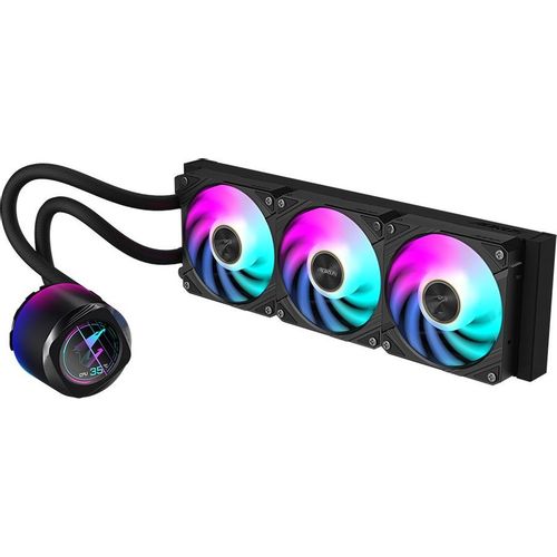 Система водяного охлаждения Gigabyte Aorus Waterforce X II 360, LCD, 4-pin, ARGB, 120мм, черный, retail [gp-aorus waterforce x ii 360]