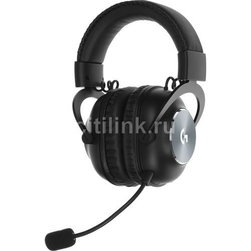 Гарнитура игровая Logitech G Pro X Lightspeed, для компьютера и игровых консолей, мониторные, радио, черный [981-000908]