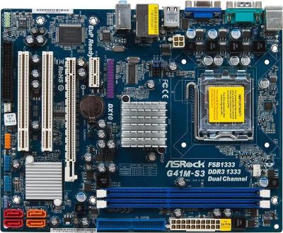 ASRock G41M S3 LGA 775 Intel G41 mATX Ret 615100