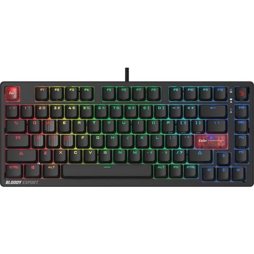 Клавиатура A4TECH Bloody MS76, проводная, USB, механическая, магнитная, черный