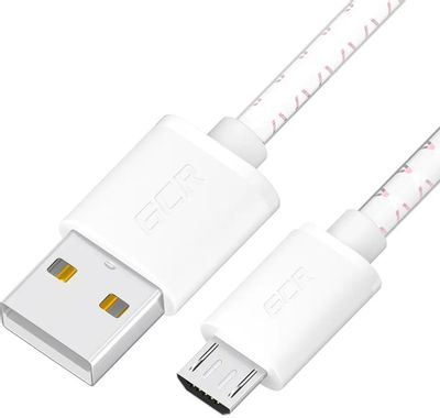 Кабель GREENCONNECT GCR-54449,  USB 2.0 A(m) (прямой) -  micro USB (m) (прямой),  круглое,  0.5м,  пакет,  белый