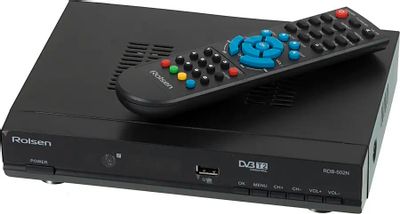 Ресивер DVB-T2 Rolsen RDB-502N, черный – купить в Ситилинк | 755045