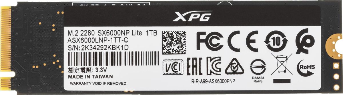 内蔵型SSD ADATA XPG SX6000 Lite ASX6000LNP-1TT-C Amazon.com: XPG