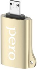 Изображение товара Переходник PERO AD-02,  USB (m) -  micro USB (f),  золотистый [prad02mugd]