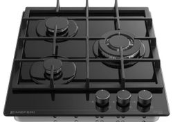 Газовая варочная панель MEFERI Glass Power MGH453,  черный
