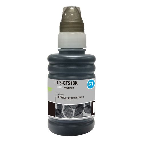 Чернила Cactus CS-GT51BK M0H57AE, для HP, 100мл, черный